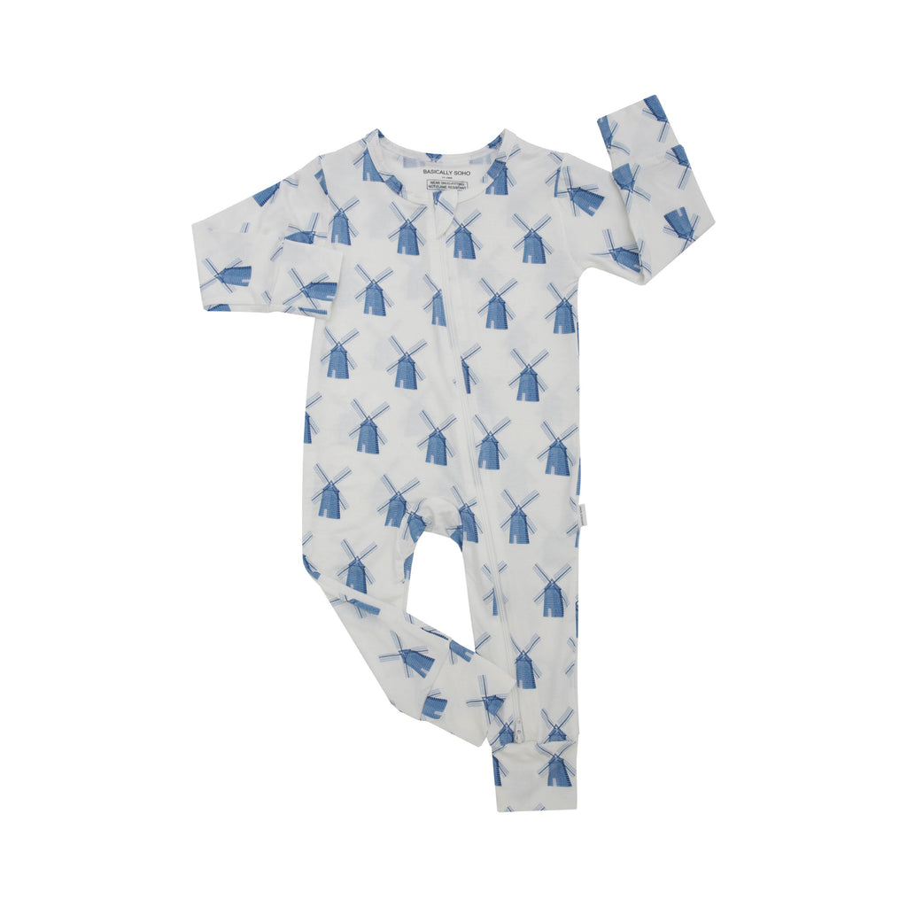 Hamptons Windmill Zippered Romper